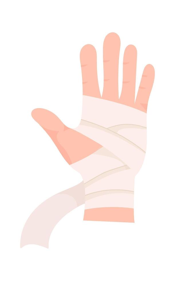 Illustration First Aid Bandaged Hand vector