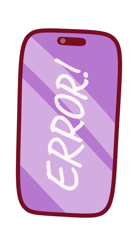 Smartphone Screen Error vector
