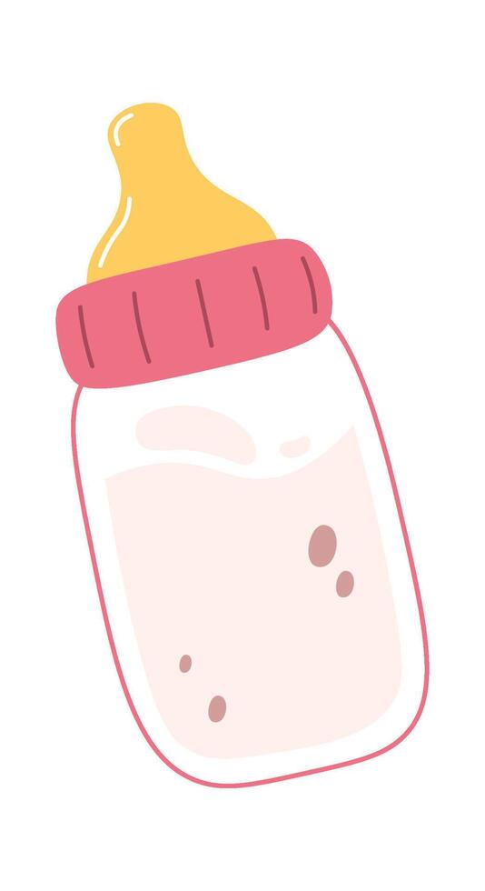 Baby Cup With Pacifier Illustration vector