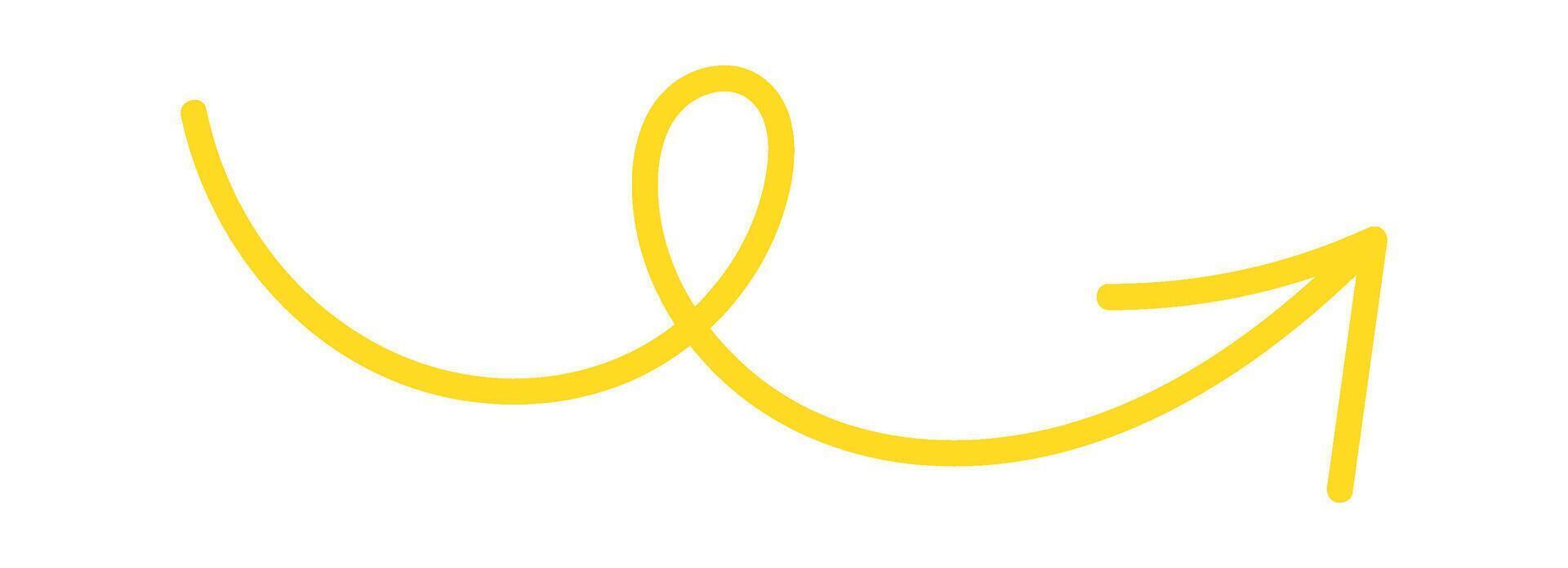 Linear Curved Arrow vector