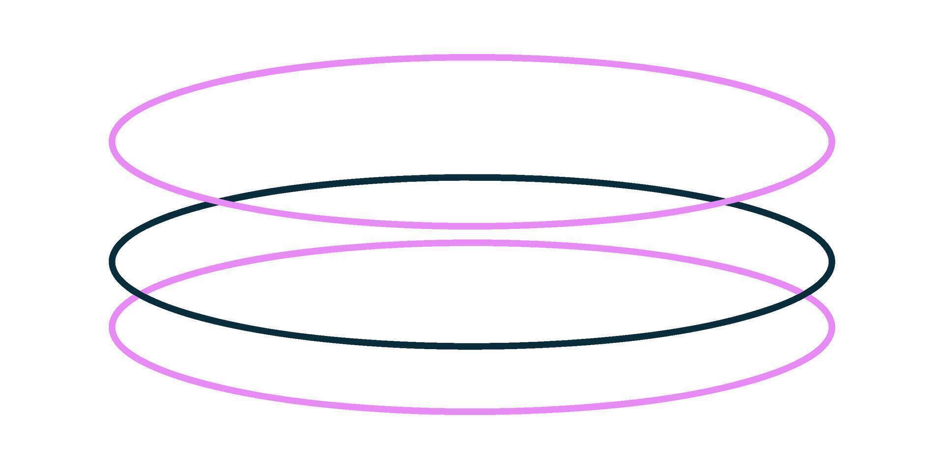 Linear Rounded Element Hand Drawn vector
