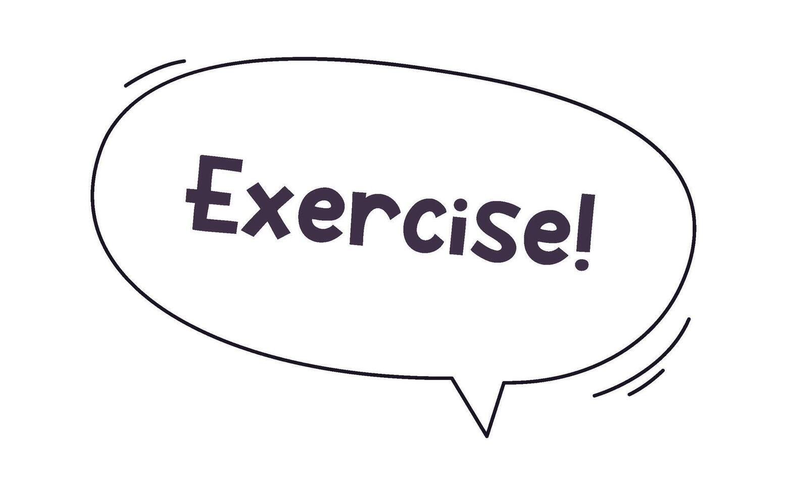 Exercise Speech Bubble Illustration vector
