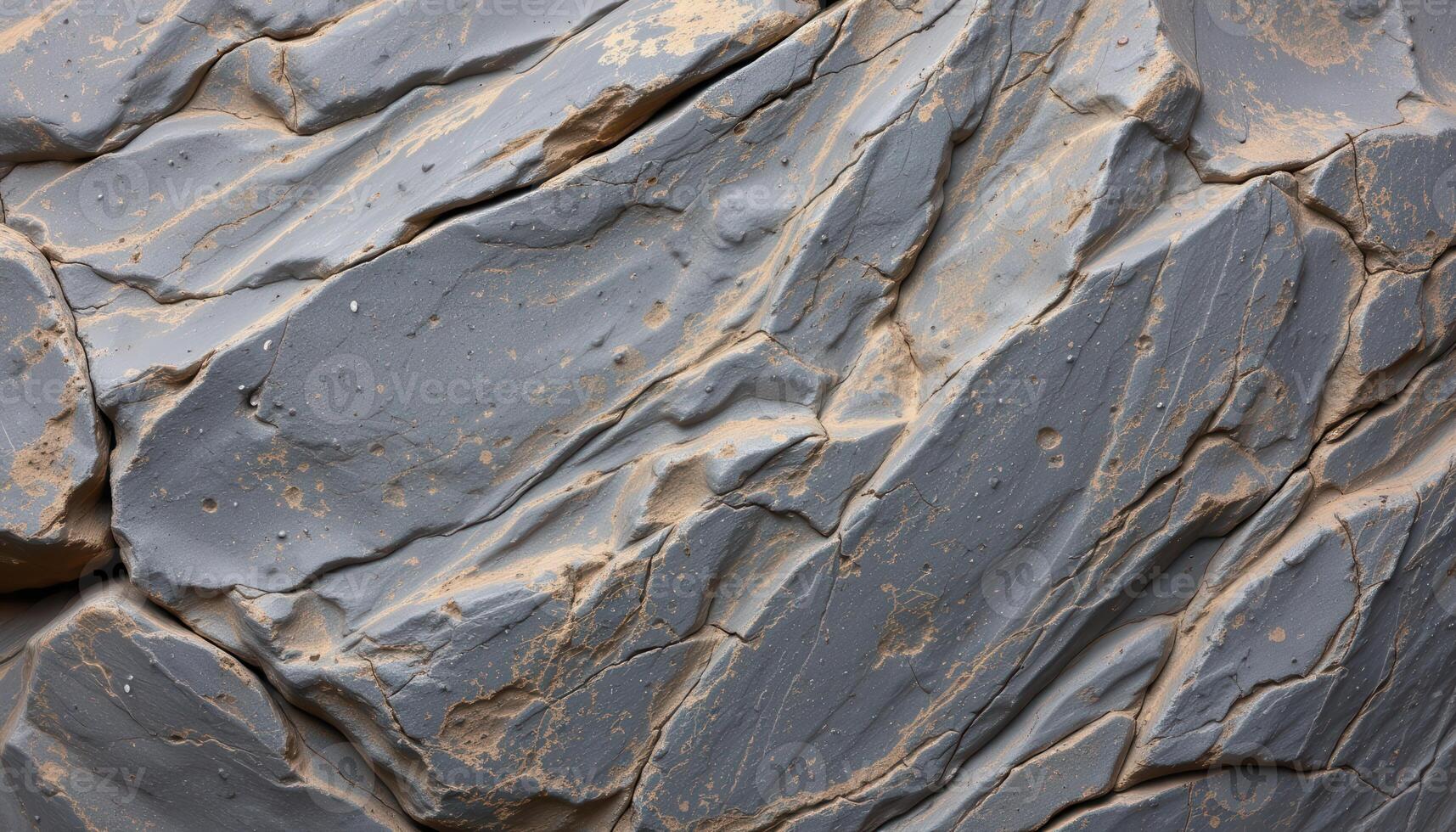 Detailed Close-Up of Striated Rock Surface with Natural Texture and Color Variations photo