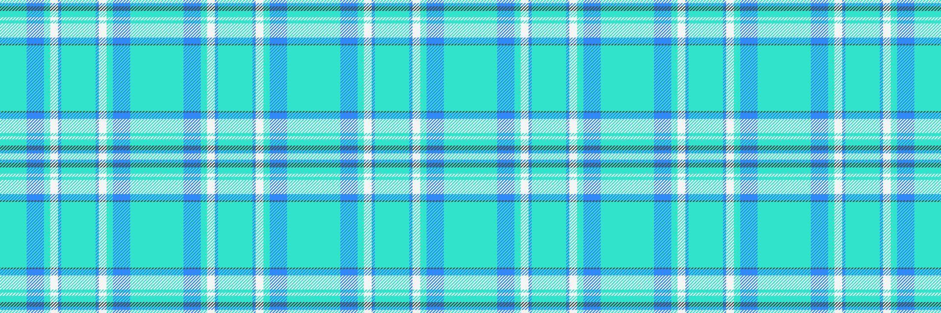 Vibrant turquoise and teal plaid pattern. Perfect for textile design, website backgrounds, or crafting projects. This seamless texture evokes feelings of freshness, summer, and tranquility. vector