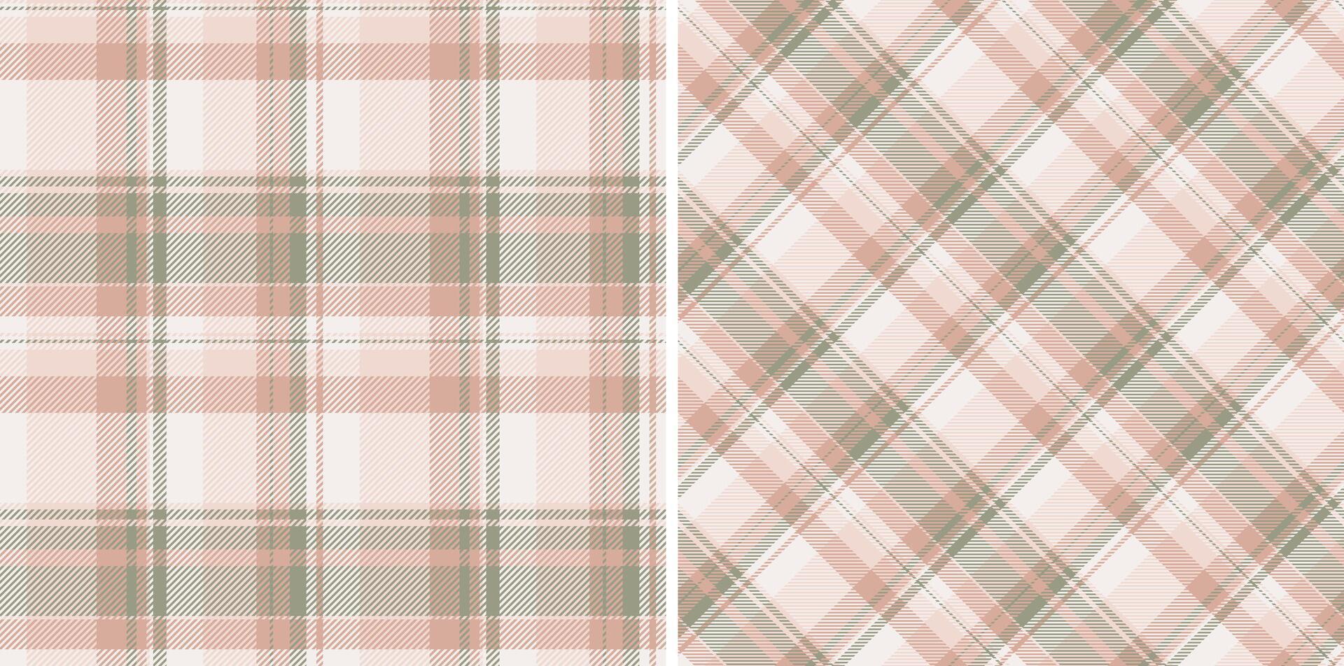 Tartan background fabric of textile seamless with a pattern plaid check texture. Set in skin colors for trousers outfit ideas. vector