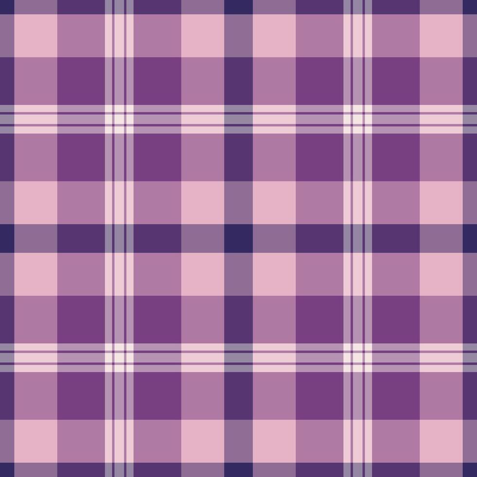 Classic plaid pattern in purple hues. Timeless and versatile, perfect for backgrounds, textiles, and design projects requiring a touch of sophistication. vector