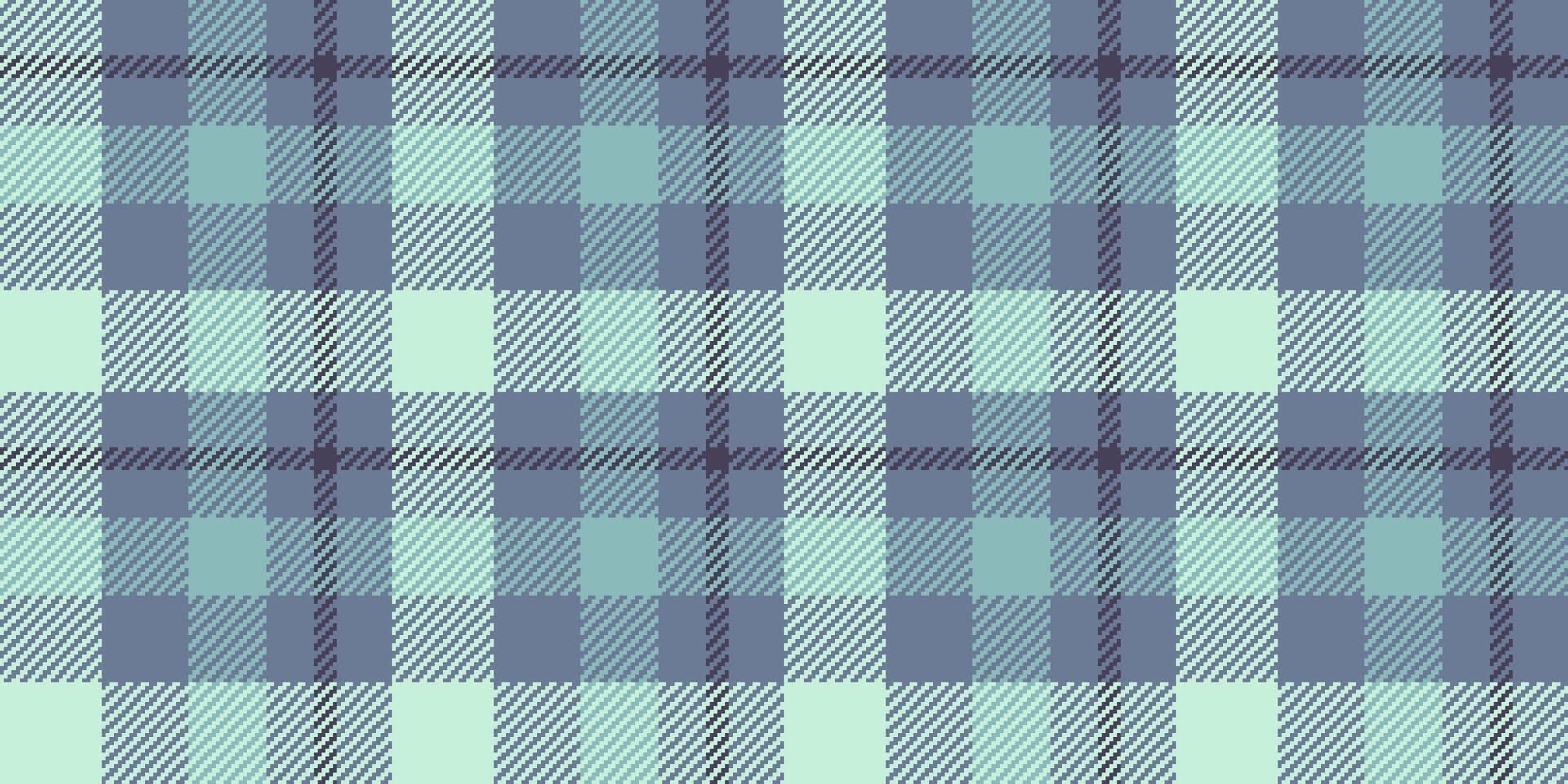 Serene mint and slate blue plaid pattern. Perfect for textile designs, website backgrounds, or crafting projects. Subtle texture adds visual interest. Evokes feelings of calm and sophistication. vector