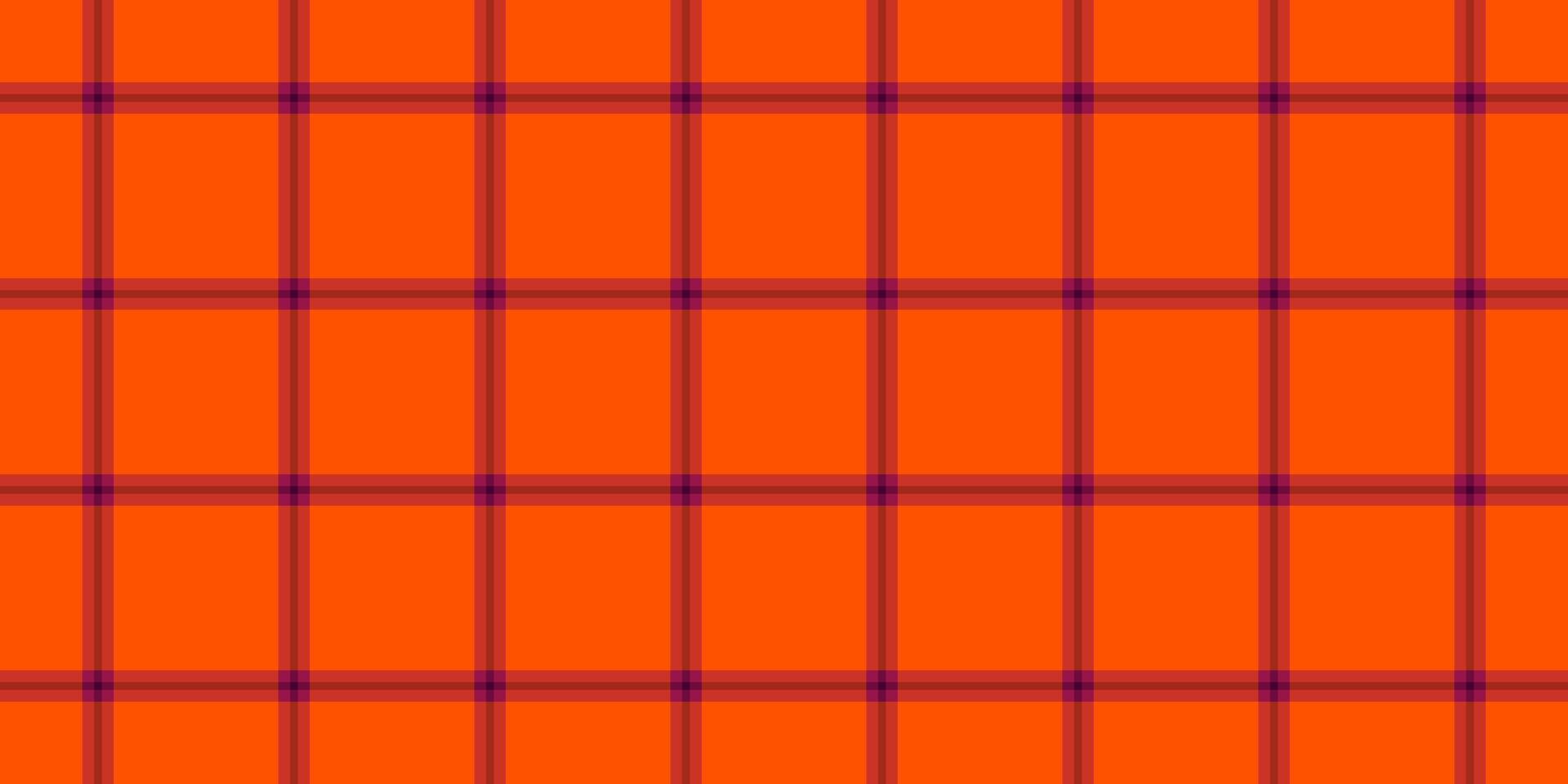 Vibrant orange and deep purple plaid pattern. Perfect for backgrounds, textiles, or website design. This bold geometric texture offers a modern, energetic feel, symbolizing structure and creativity. vector