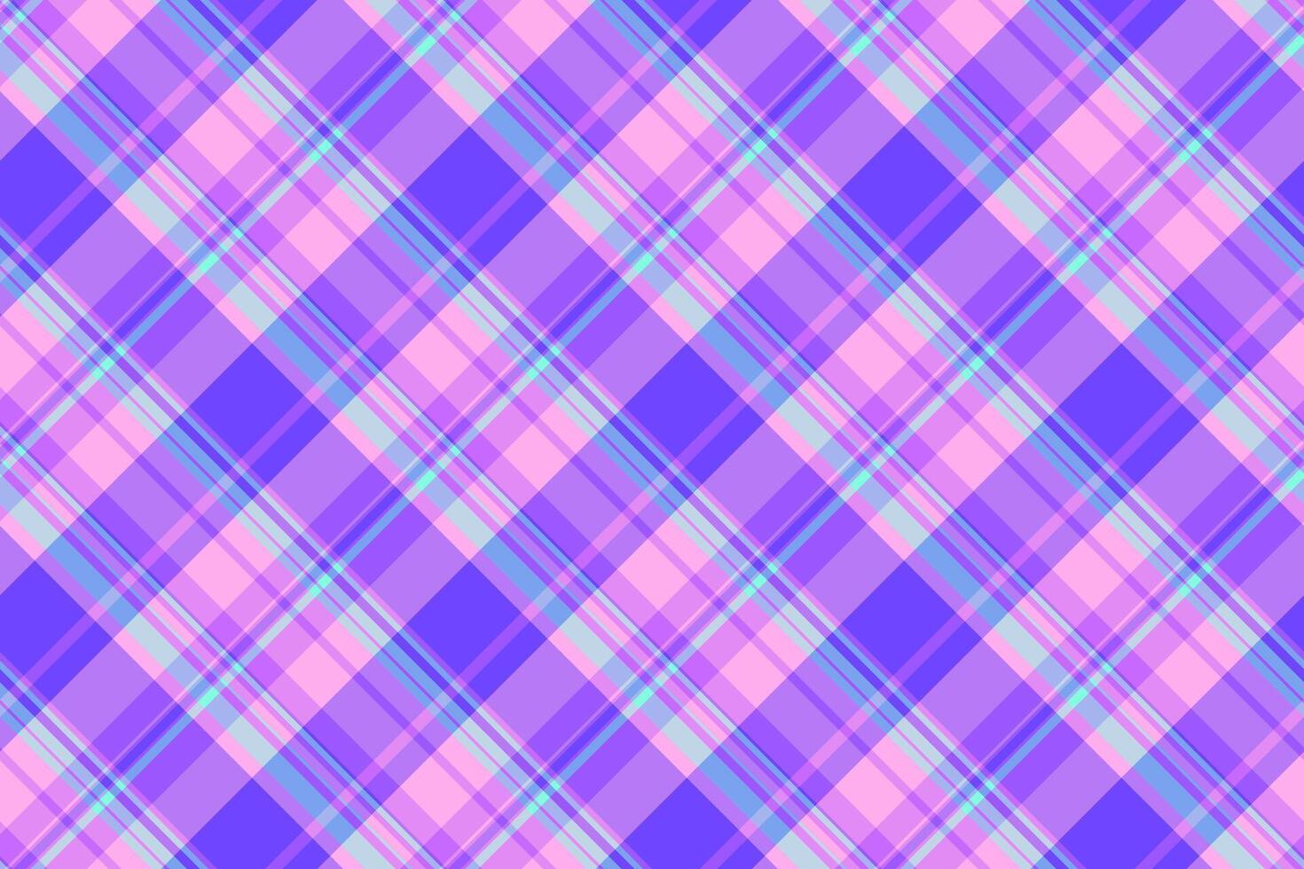 Trendy plaid pattern with pastel hues. Ideal for backgrounds, textiles, and modern designs. Evokes softness and creativity, perfect for a playful theme. vector