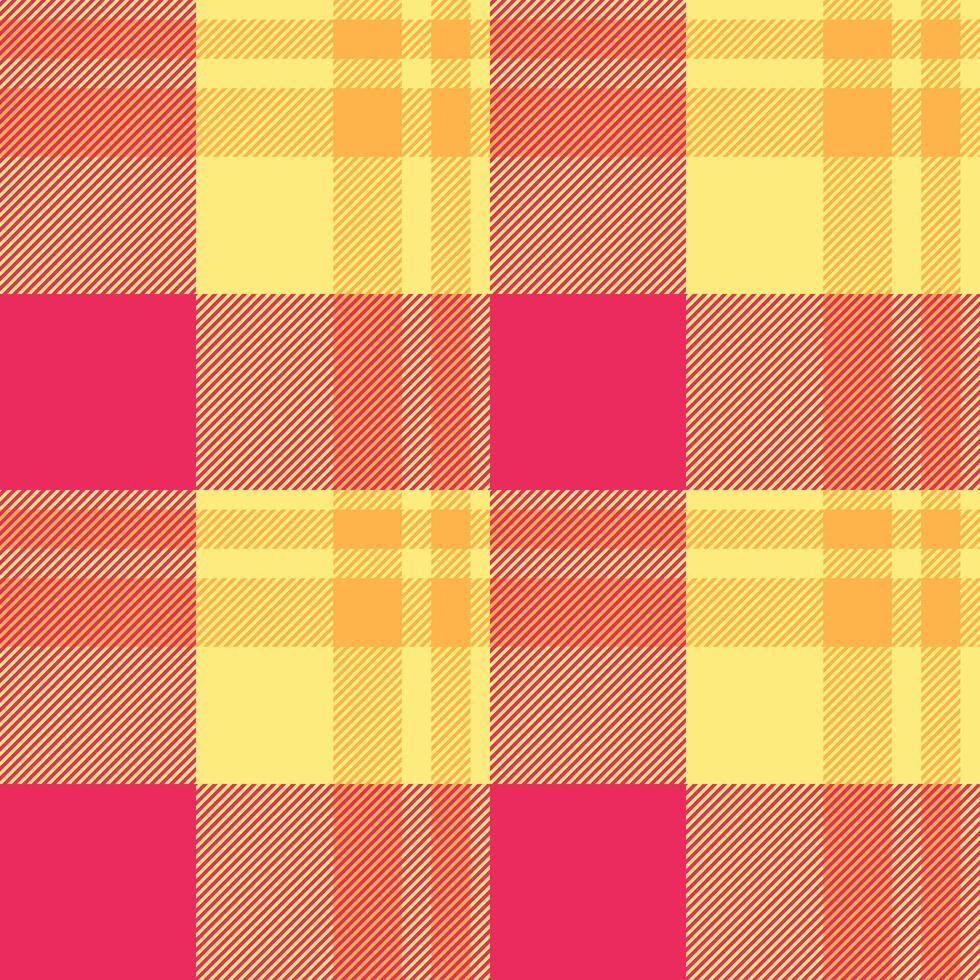 Vibrant plaid pattern with bold lines blocks of color. Perfect for backgrounds, textiles, or adding a cheerful touch to designs. Seamless texture. vector