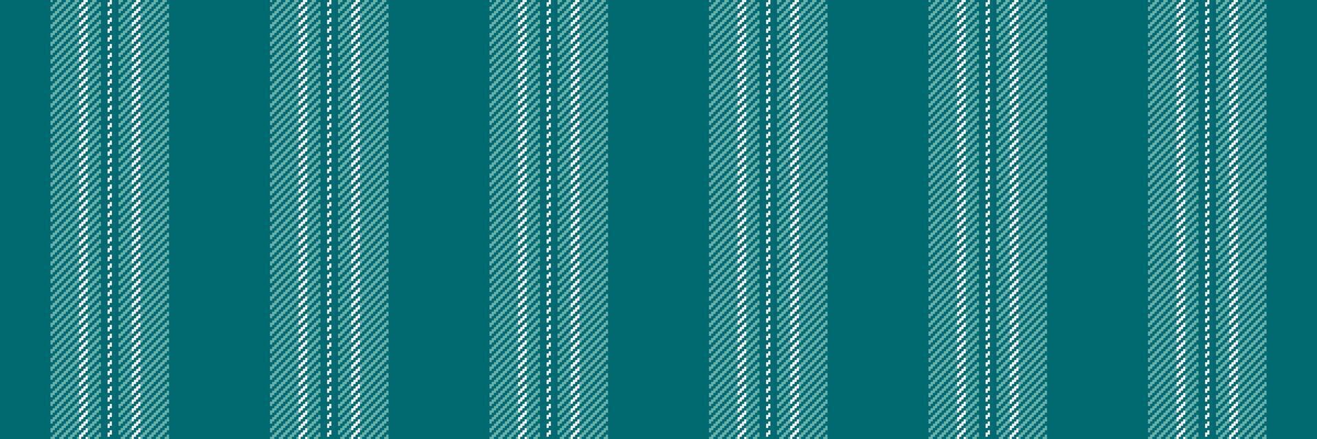 Fntricate vertical seamless fabric, plank textile pattern . Rld-fashioned lines texture stripe background in cyan and teal colors. vector