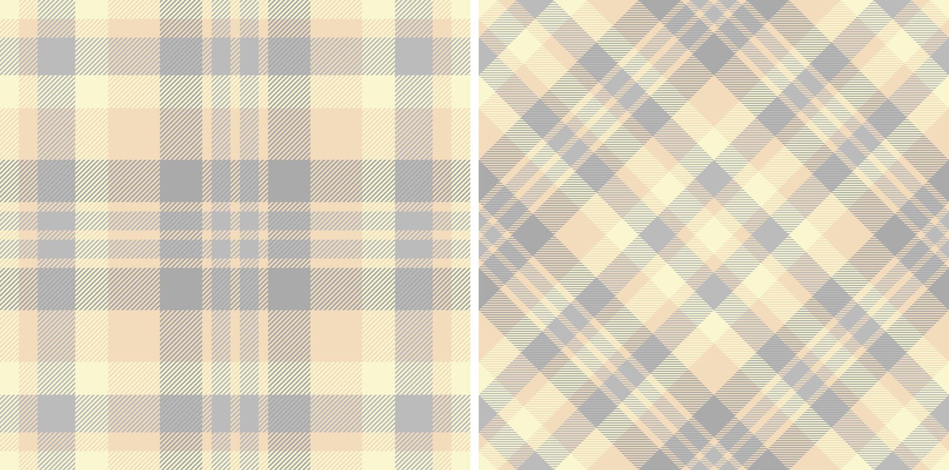 Elegant tartan patterns showcase traditional textile design with a calming color palette. Ideal for backgrounds, fabrics, or any design needing a classic touch. vector