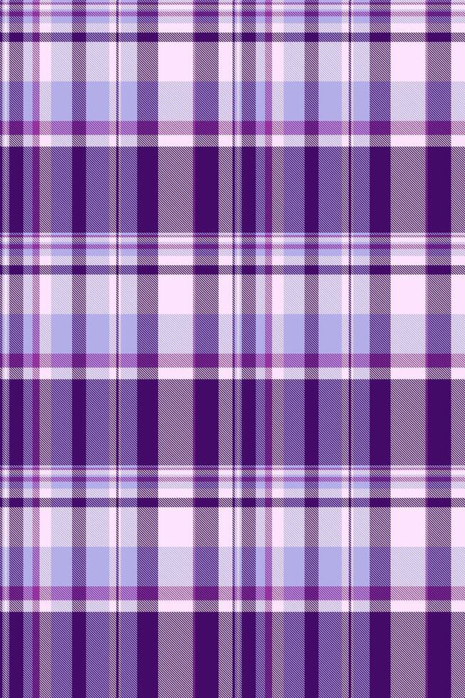 Elegant purple and lavender plaid pattern. Perfect for textile design, fashion, website backgrounds, or stationery. This subtle yet sophisticated texture evokes feelings of calmness and style. vector