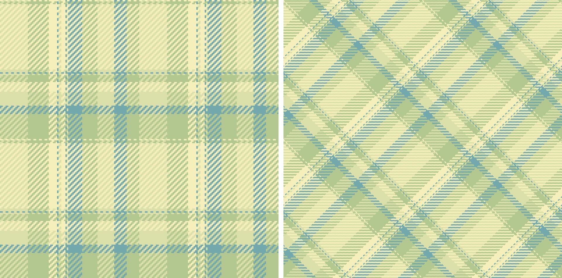 Pastel green and blue plaid patterns. Perfect for textile design, website backgrounds, or crafting projects. vector