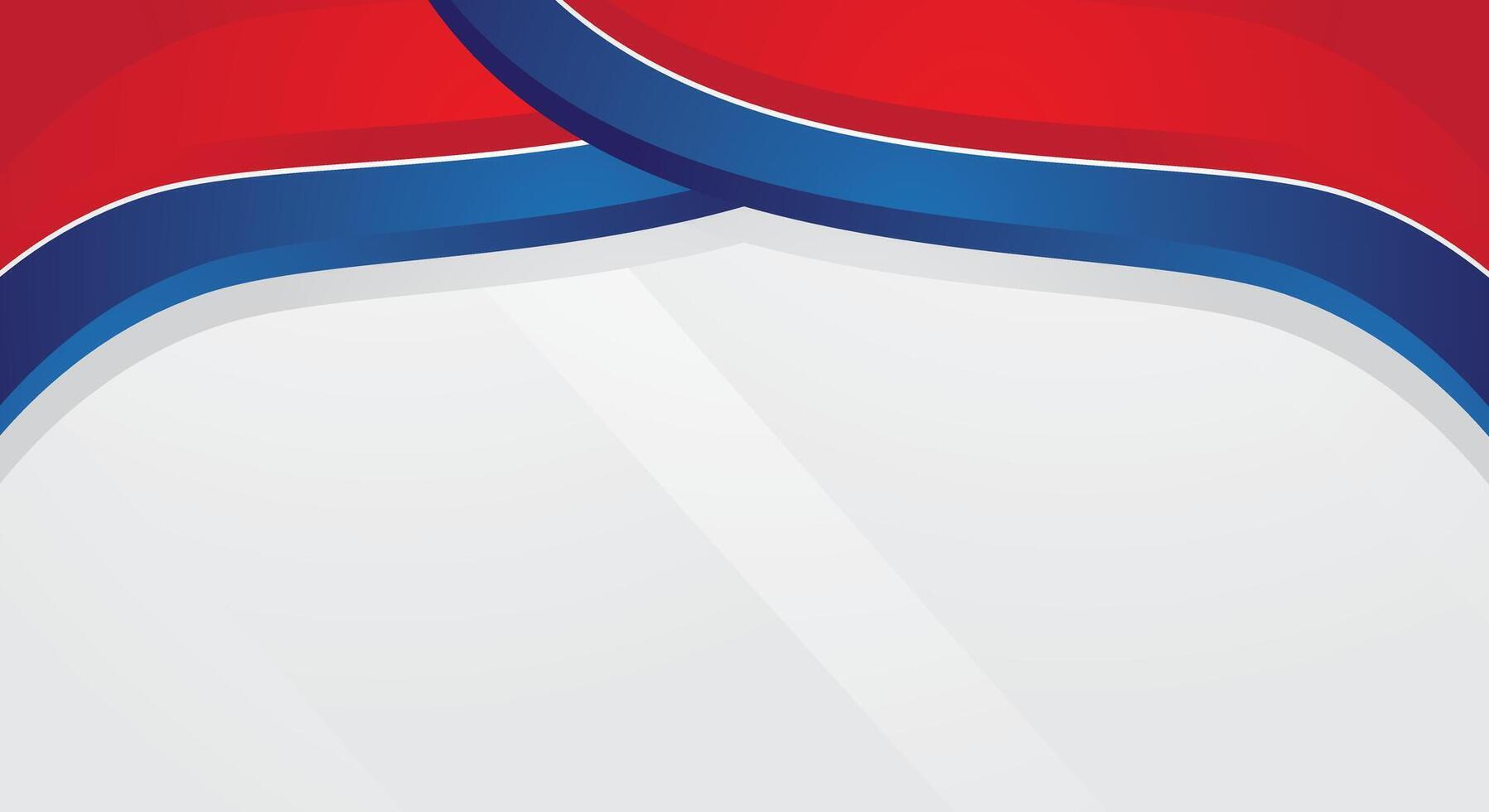 Abstract wavy red and blue gradient on white background vector