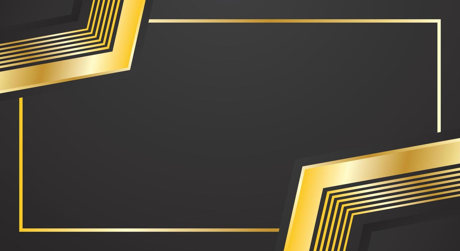 Abstract geometric luxury background with shiny gold square corner lines. Luxury premium concept design can use element certificate, gift card, invitation, business card vector