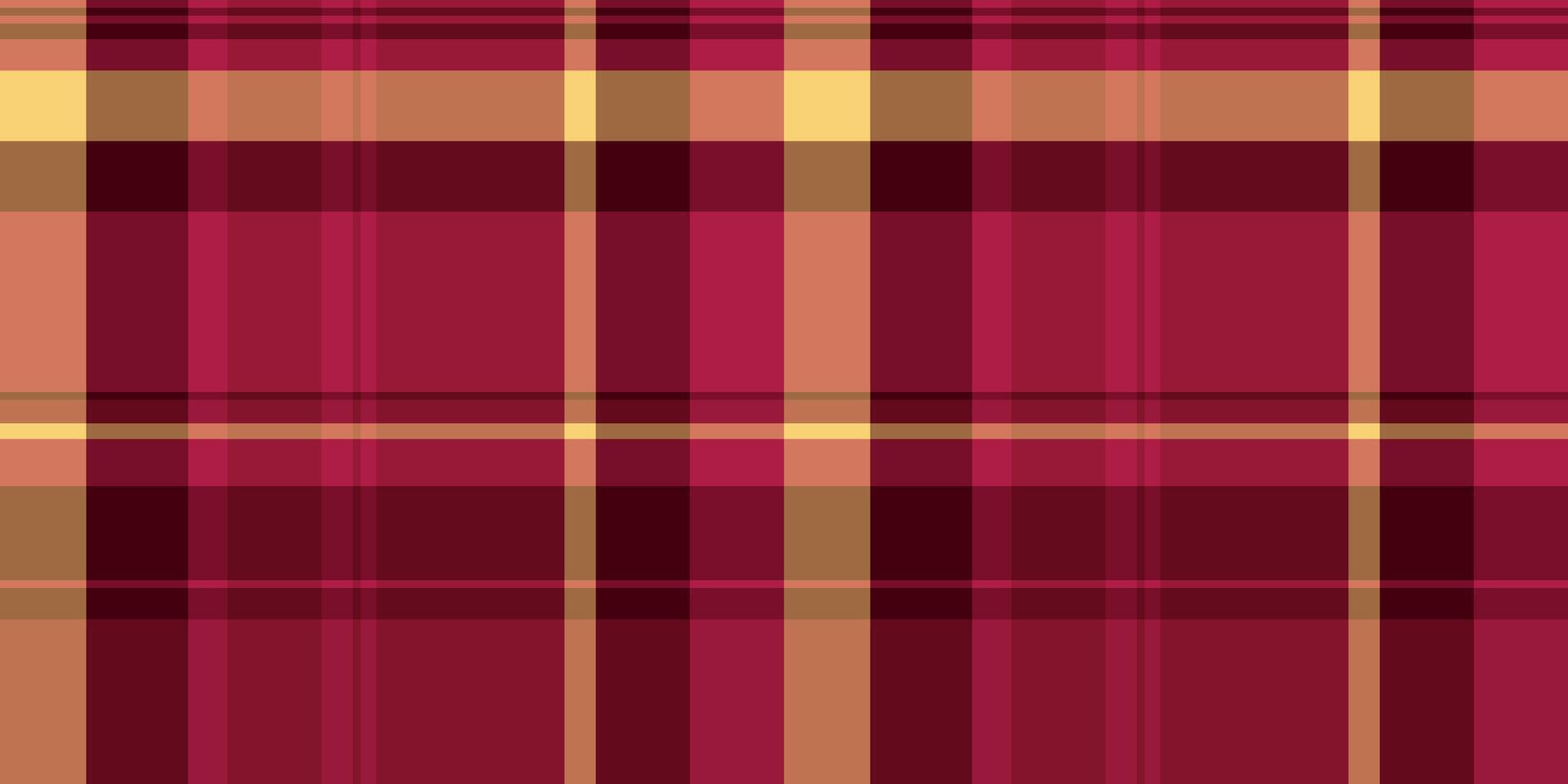 Abstract texture background fabric, industry plaid pattern . Backdrop check tartan seamless textile in red and orange colors. vector