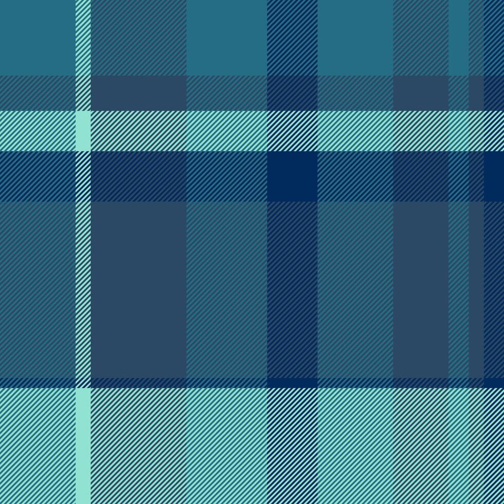 Serene teal and navy plaid pattern. Perfect for textile design, website backgrounds, or fashion projects. Subtle texture and calming color palette evoke a sense of tranquility and sophistication. vector