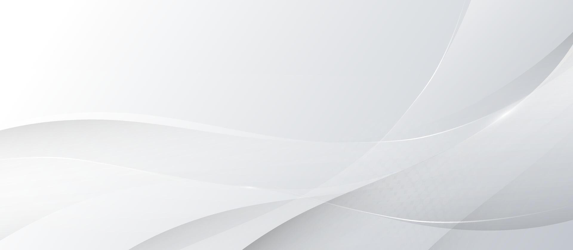 Abstract gray background with smooth waves vector