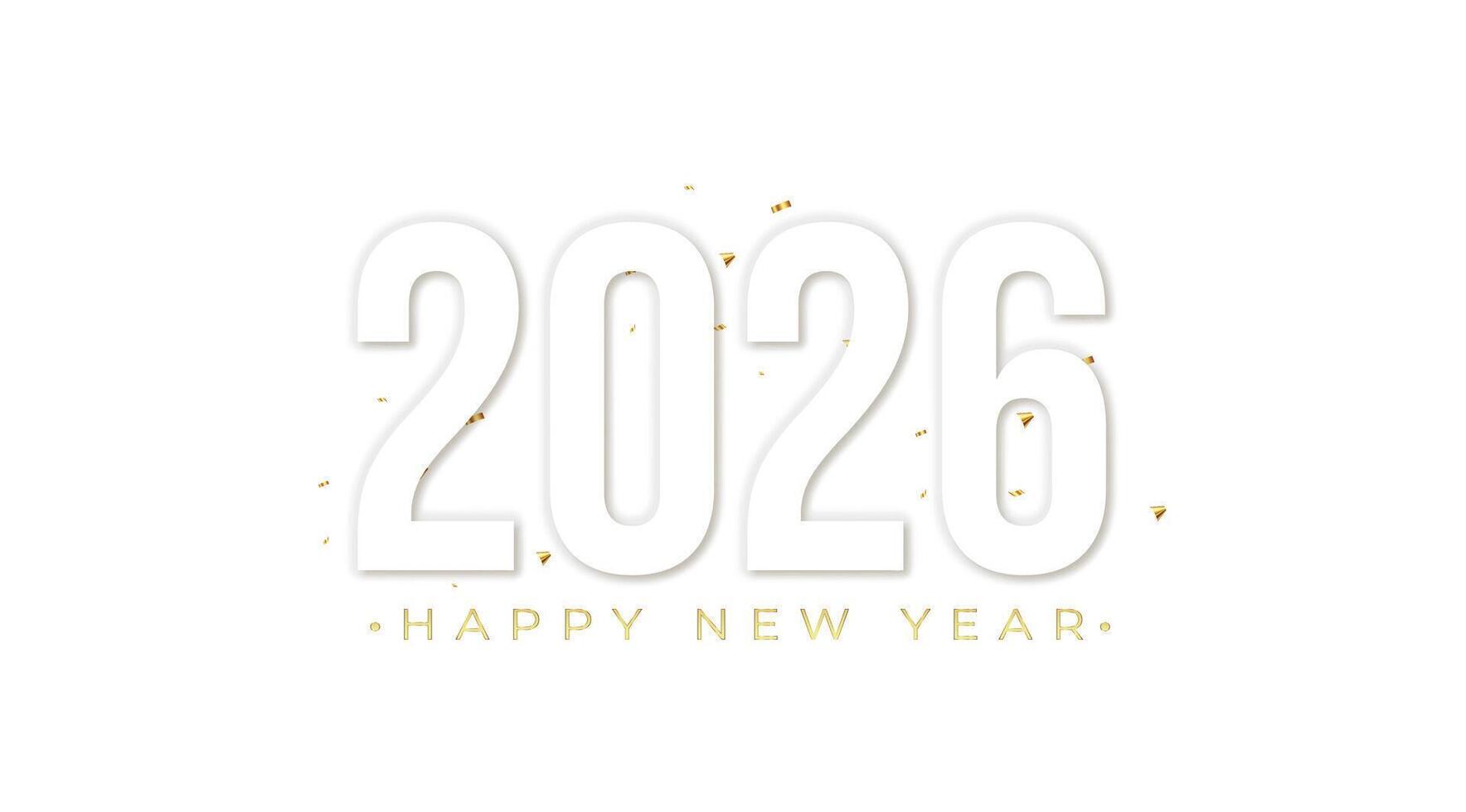 2026 New Year Greeting Card Sparkler Text Fireworks Display vector