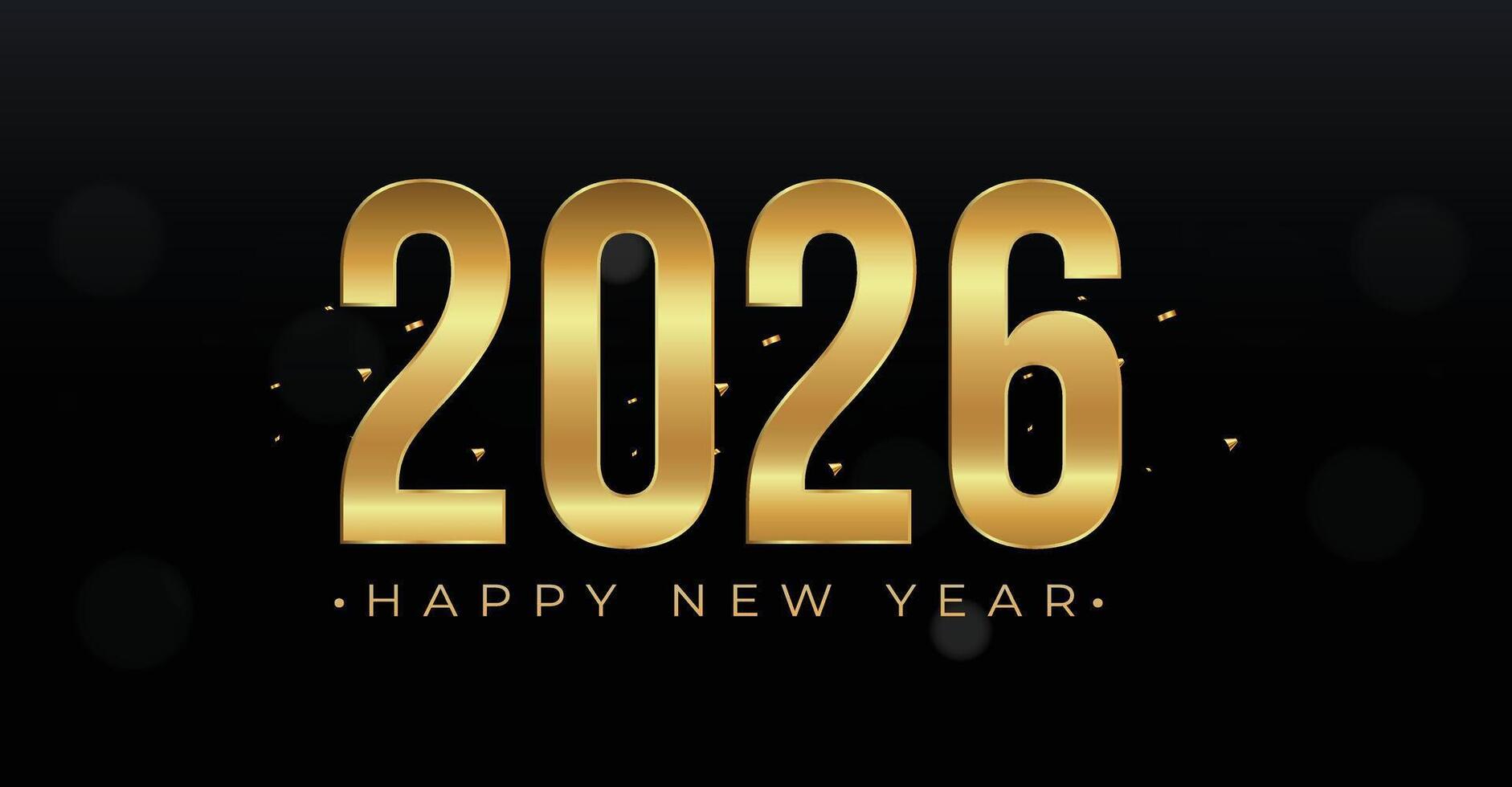 2026 New Year Sparkler Font Card Fireworks Isolated Design vector