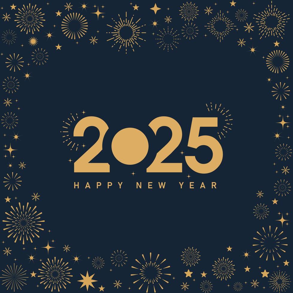 Festive 2026 New Year Card Sparkler Firework vector