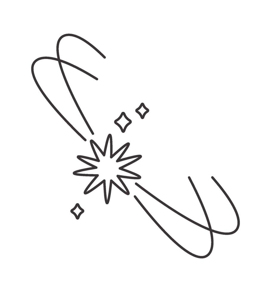 Decorative Lined Round Frame Flat Illustration vector