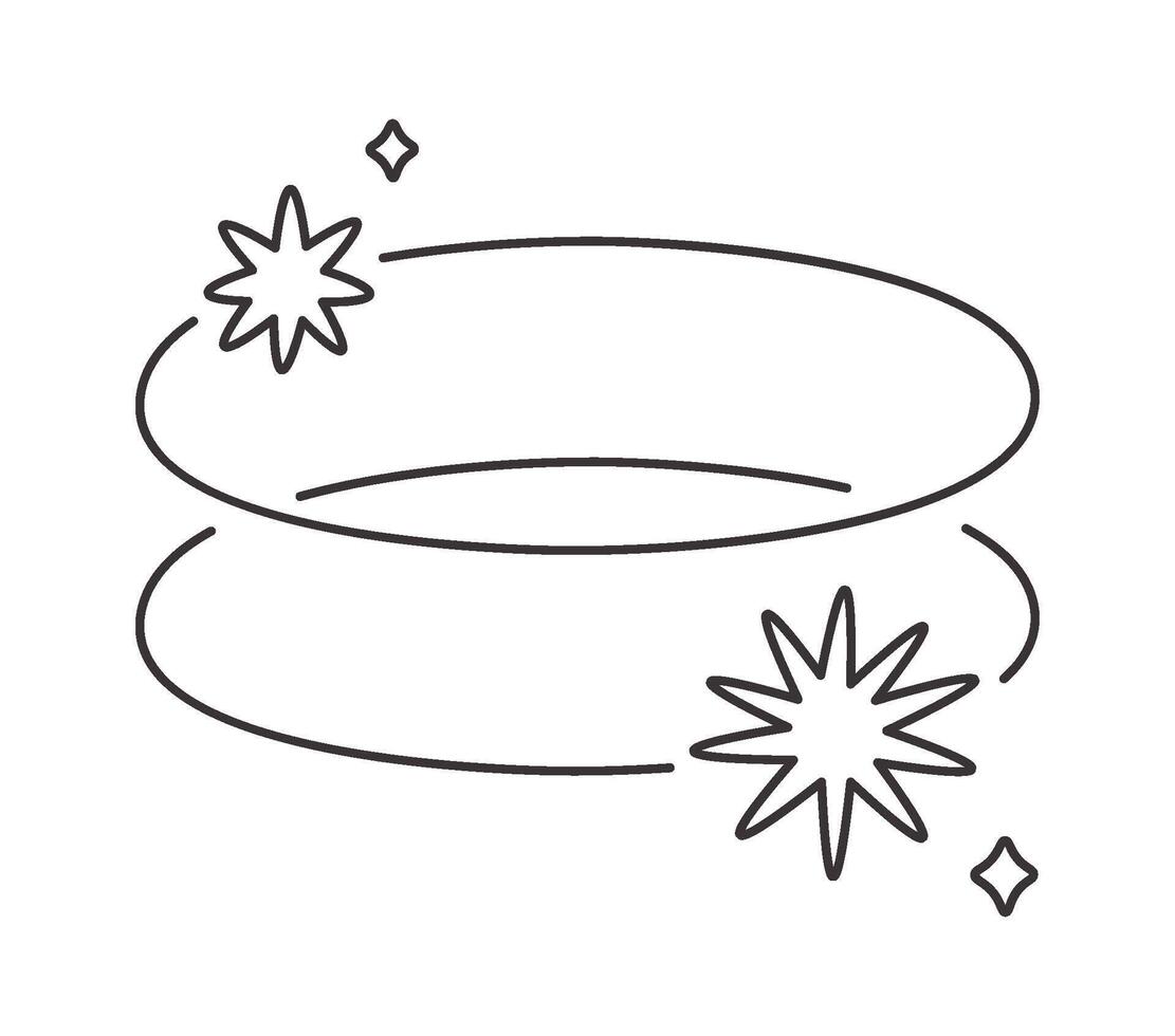 Decorative Lined Round Frame Illustration vector
