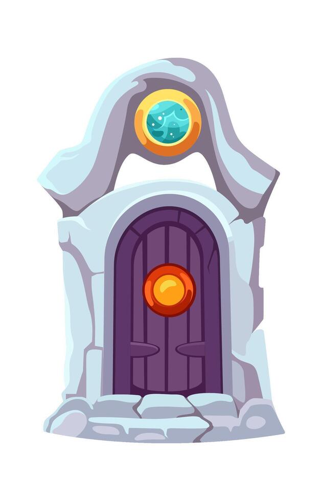 Flat Illustration Icon Game Magic Portal Arch vector