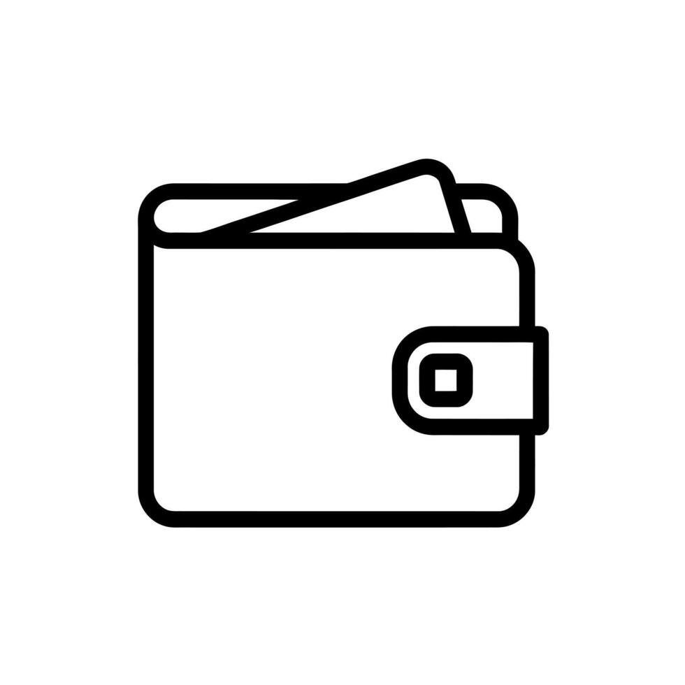 A Simple and Sleek Wallet Icon Design for Financial and Business Context vector