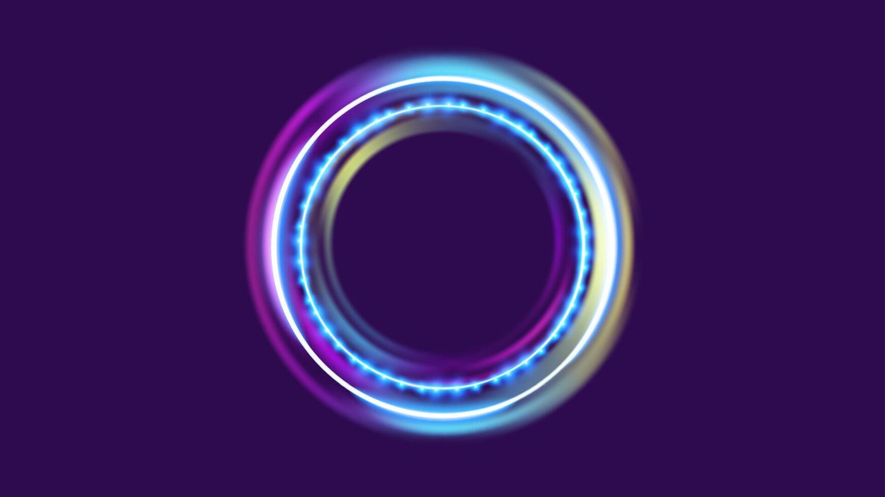 Sci-fi portal with holographic glow effect vector