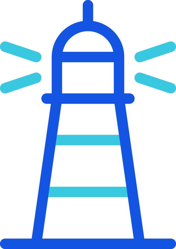 Lighthouse colorful line ui icon. Sea beacon, nautical. Ocean navigation. Searchlight, maritime. Direction, building. Isolated duotone linear symbol. User interface element, pixel perfect vector