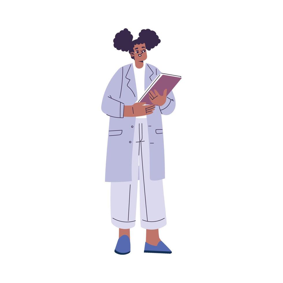 Healthcare professional with clipboard vector