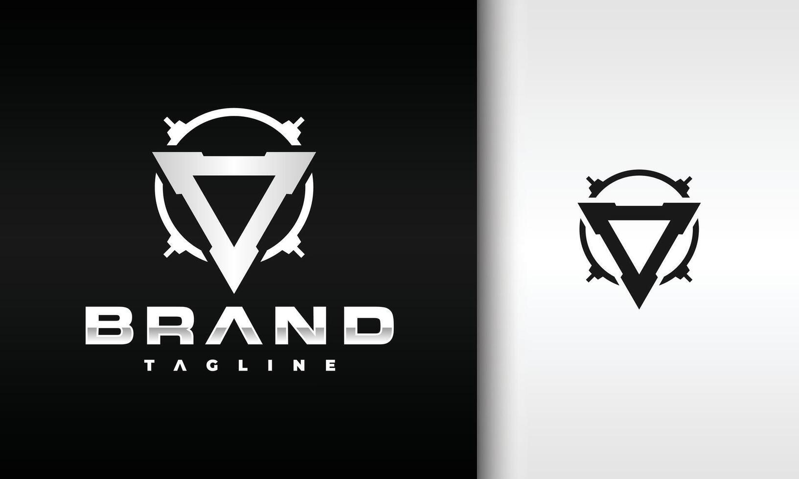 triangle aim target logo vector