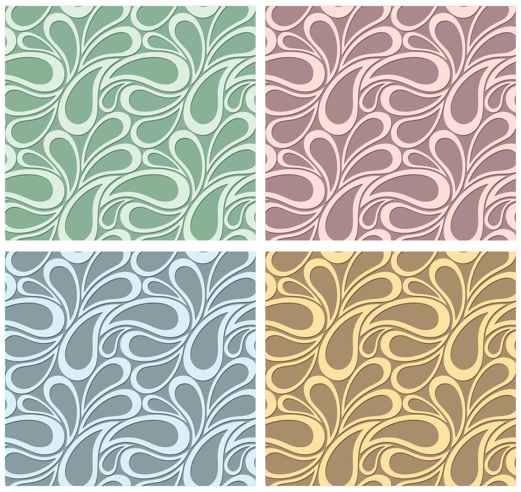 Set of seamless abstract backgrounds. vector