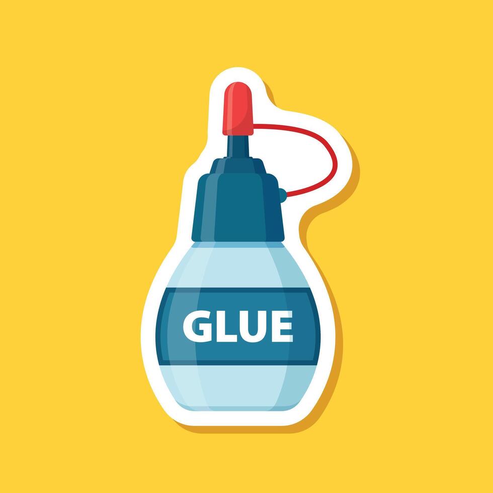 Glue bottle with the word glue on it vector