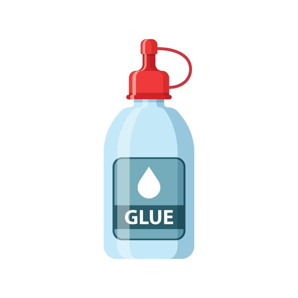 Glue bottle with droplet on white background vector