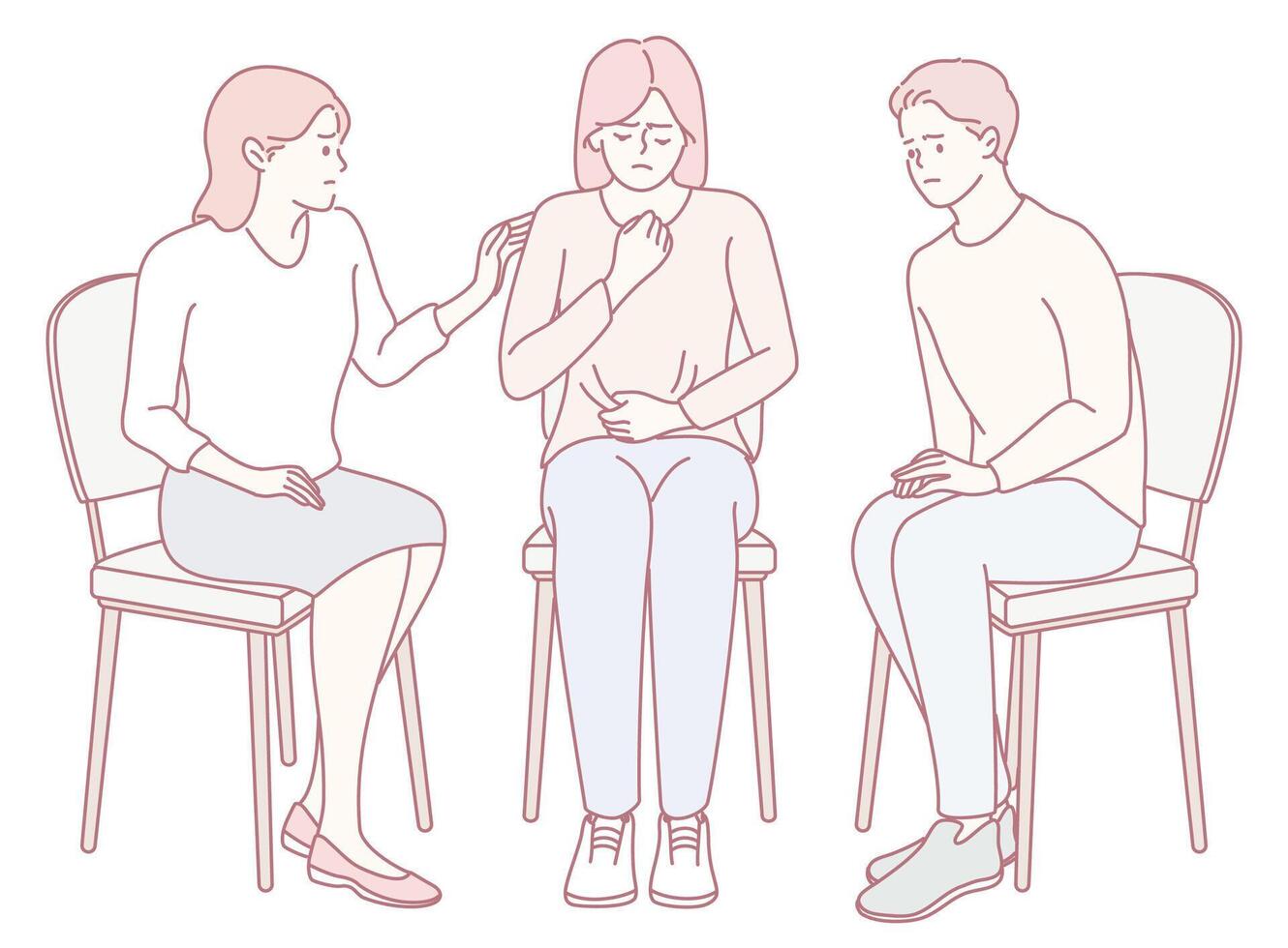 An illustration of a supportive counseling session highlighting the importance of guidance vector