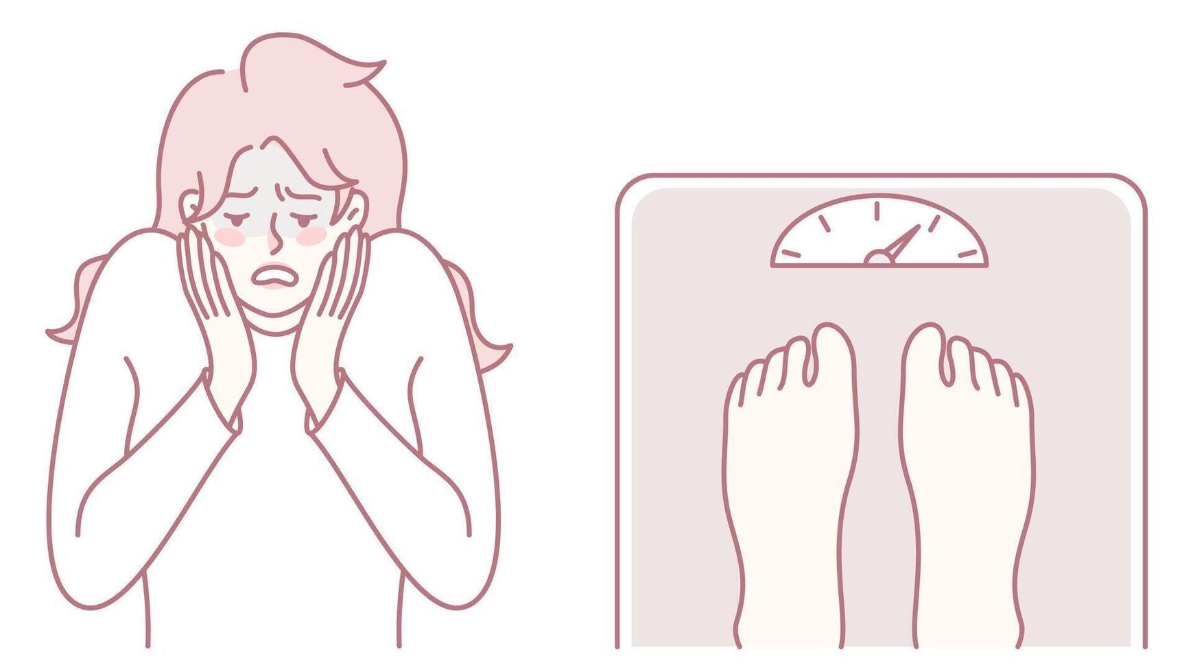 Concerns Regarding Weight and Body Image Can Affect Individuals of All Ages and Backgrounds vector