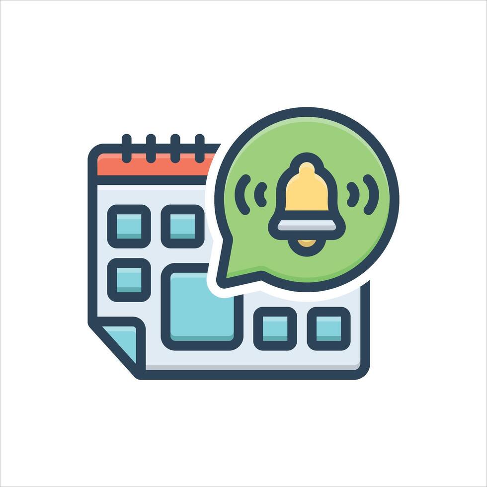 Color icon reminder vector