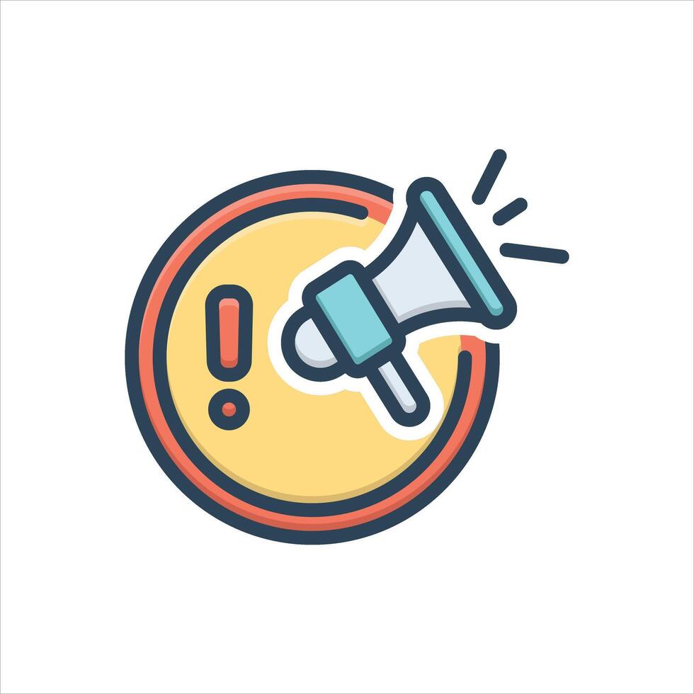 Color icon attention vector