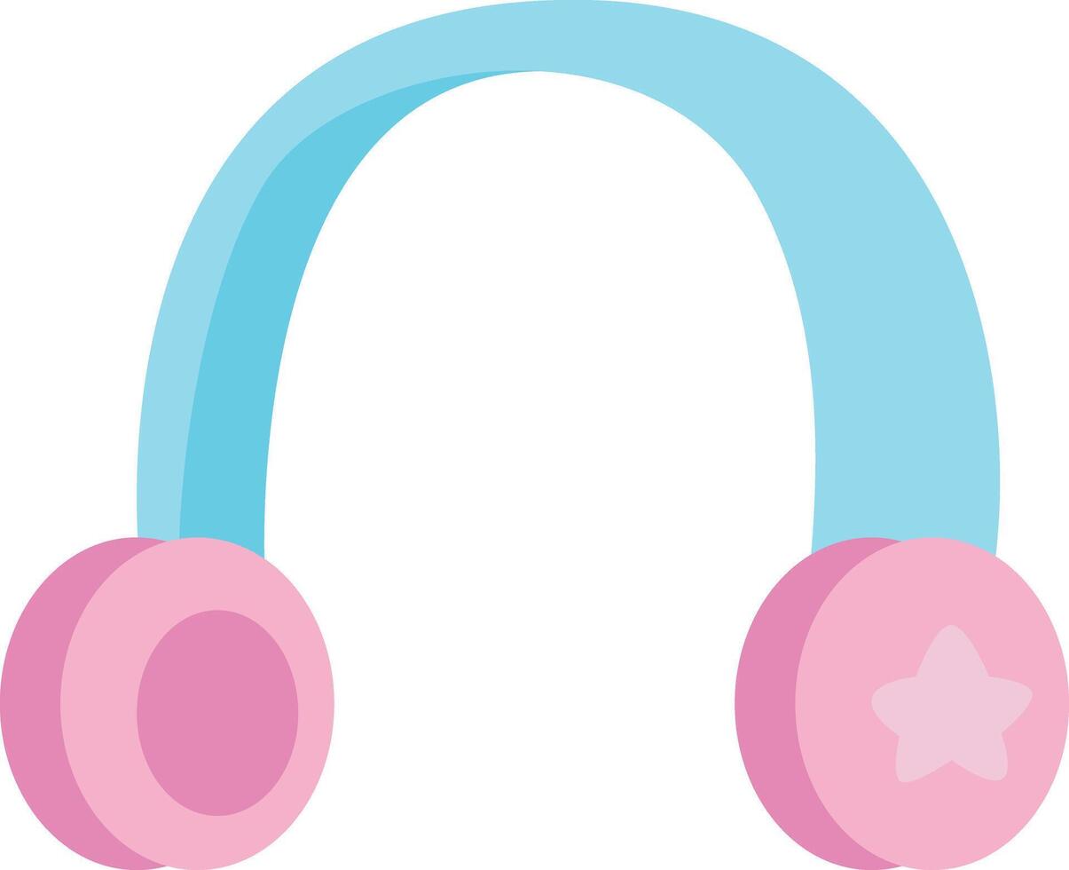 Cute headphone icon. Cute pastel items for sticky notes, memo or notebook stickers elements. vector