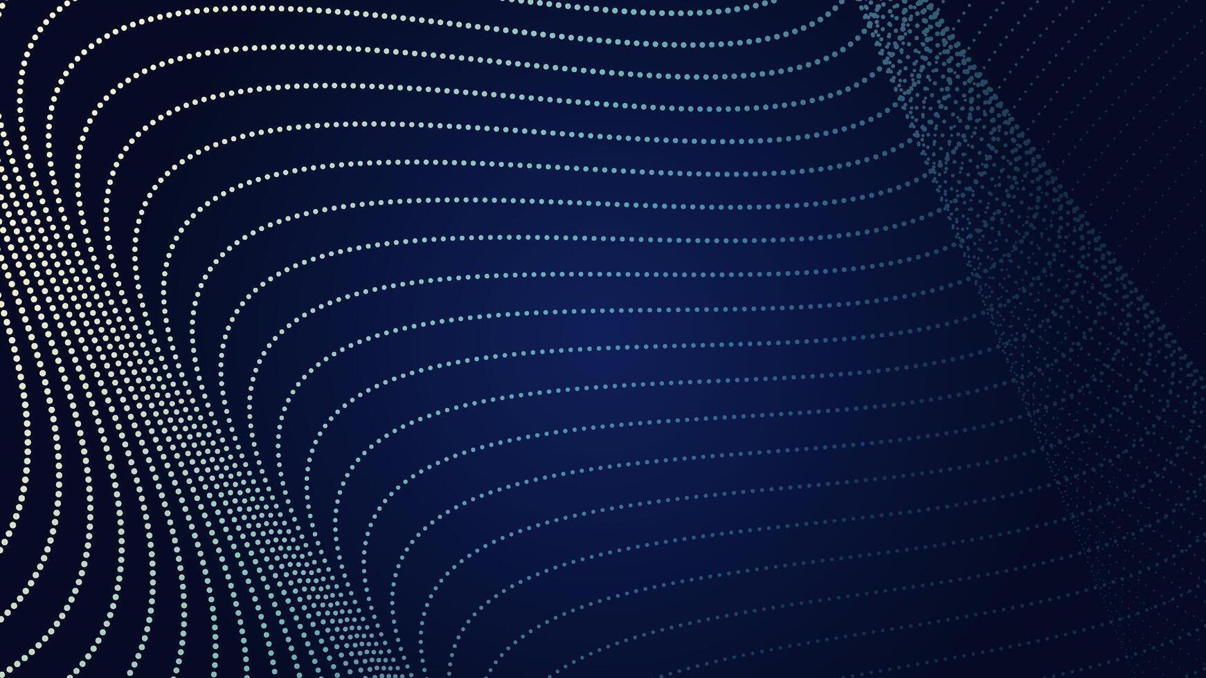 Abstract technology particles mesh background. Abstract dark blue background with flowing wave particle lines and gradient effect, perfect for modern design, wallpaper, or digital templates. vector