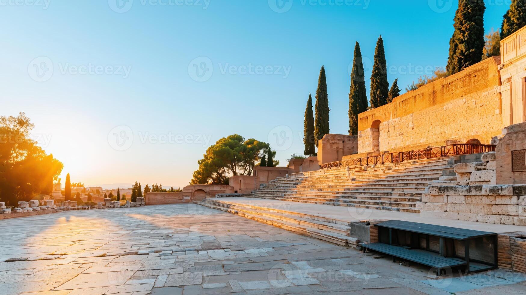 Historical Roman Amphitheater Showcasing Architectural Details photo