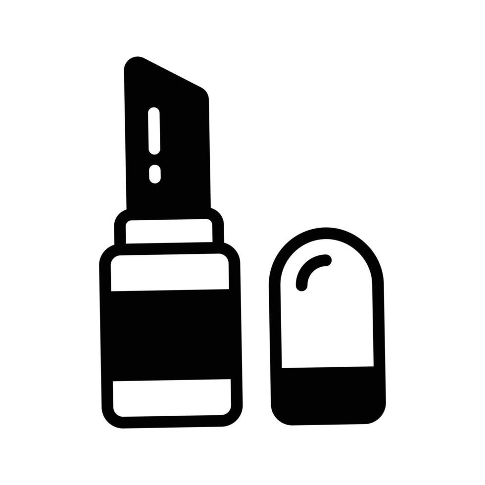 A visually engaging glyph icon of lipstick. vector