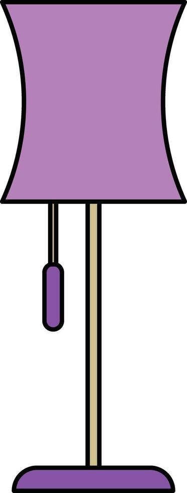 floor lamp with pull switch illustration vector