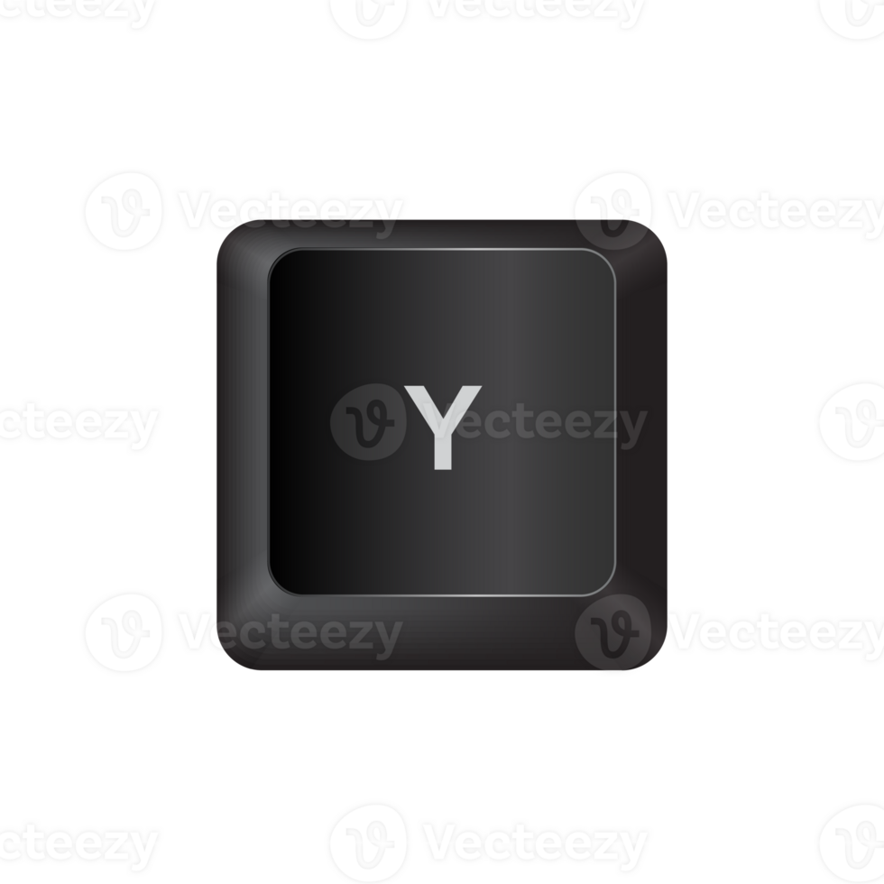 letter Y,illustration Keyboard Button on dark color and transparent background png