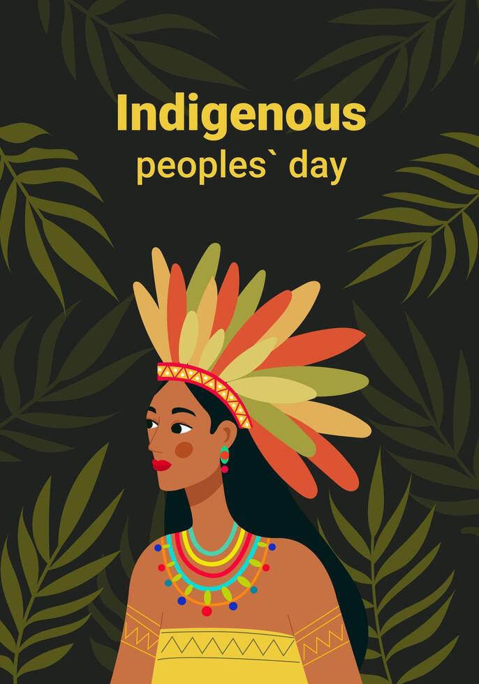 Indigenous Peoples Day with a focus on Cultural Representation and understanding vector