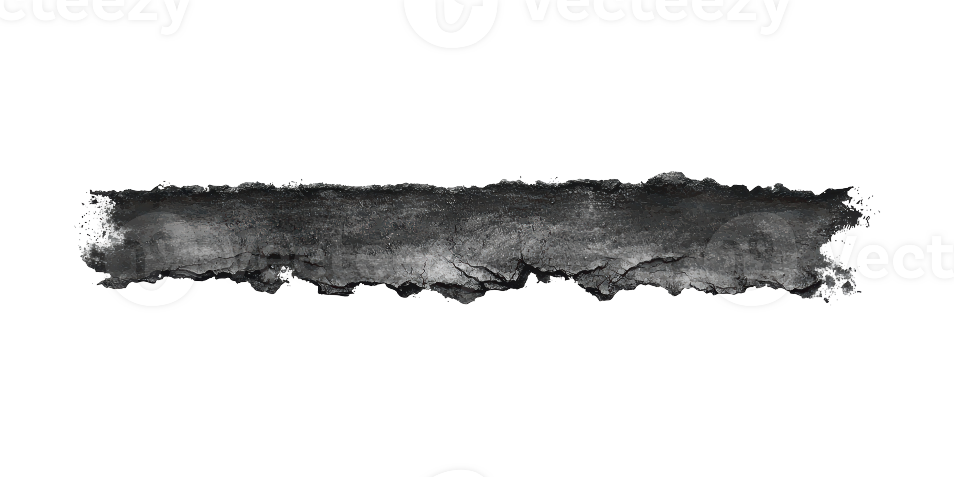 Abstract Black Grunge Brush Stroke. Artistic Texture For Design Projects Isolated On Transparent Background png