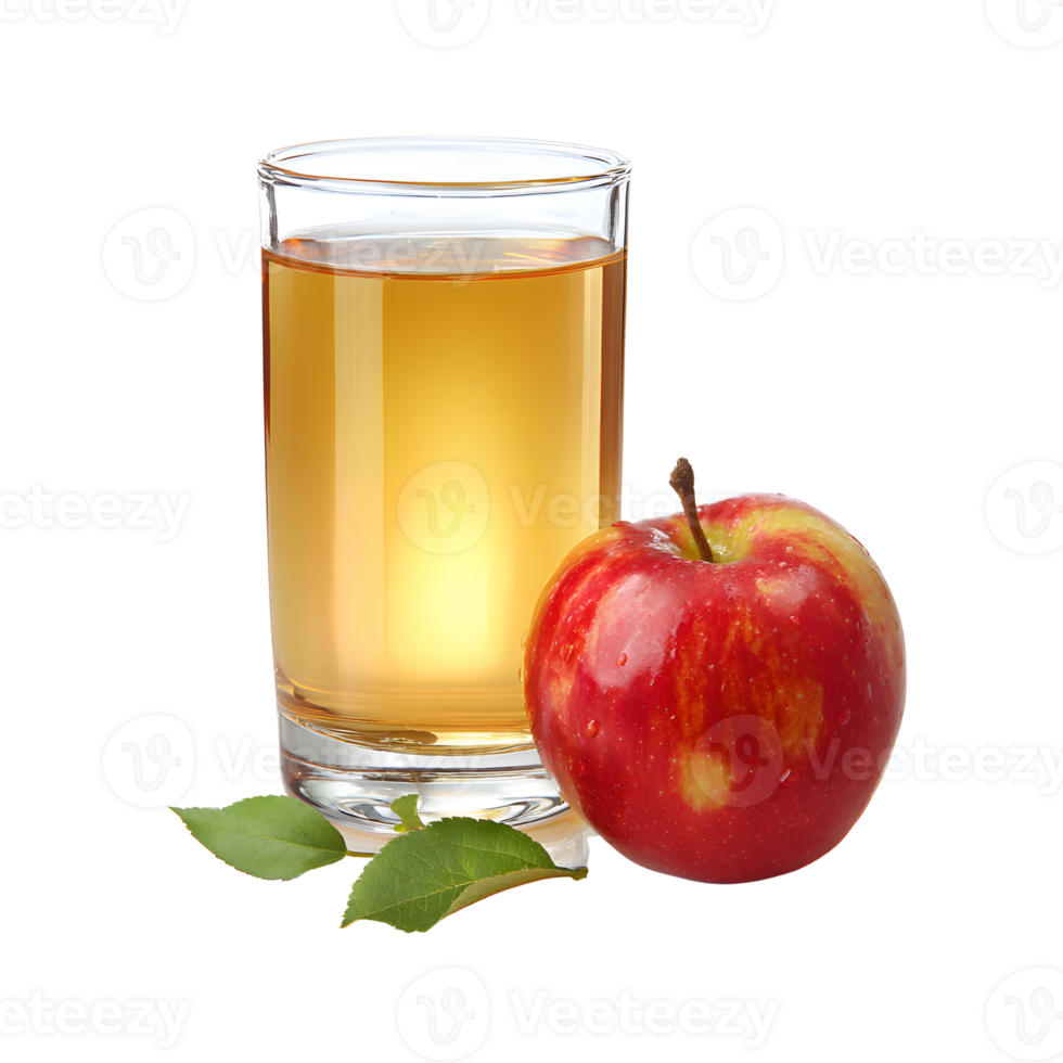 Fresh apple juice transparent background to enhance your beverage-related projects. png